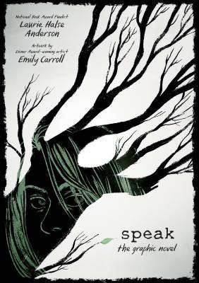 Speak: The Graphic Novel Creepy tree stretches across the page with a girl inside.