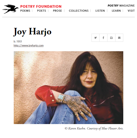 joy harjo poetry foundation homepage